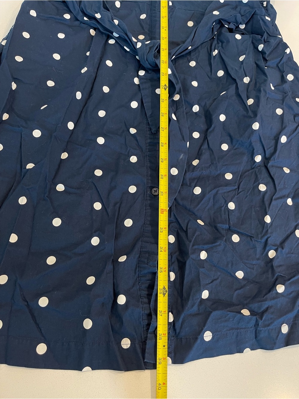 Old Navy Navy Blue Polka Dot Maternity Dress Size Large - Picture 7 of 9